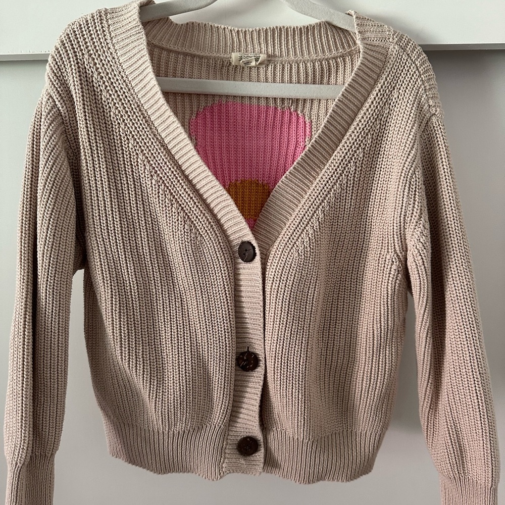 Feather 4 Arrow Flower Cardigan